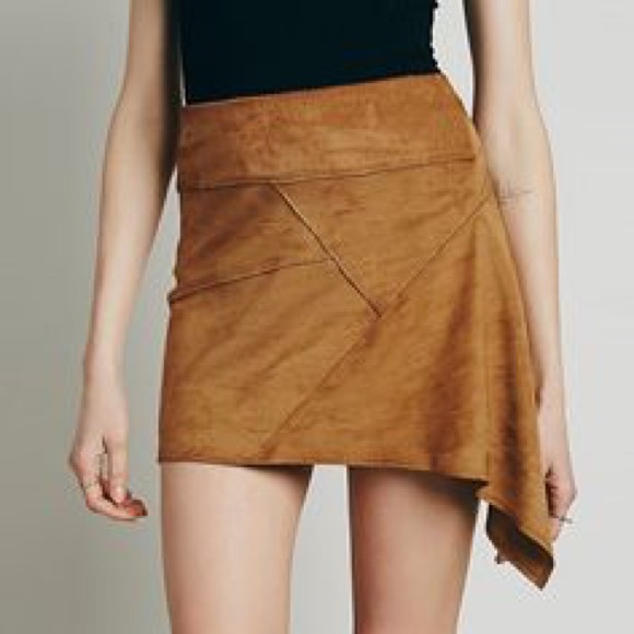 Free People by Liberty Garden Vegan Suede Skirt - Picture 2 of 4